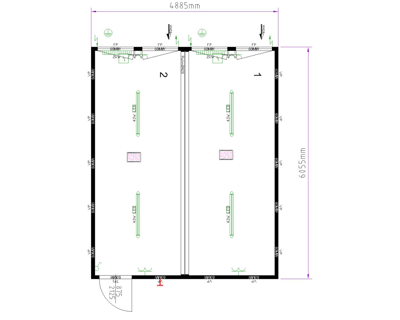 2x20' Bürocontainer CLASSIC Line