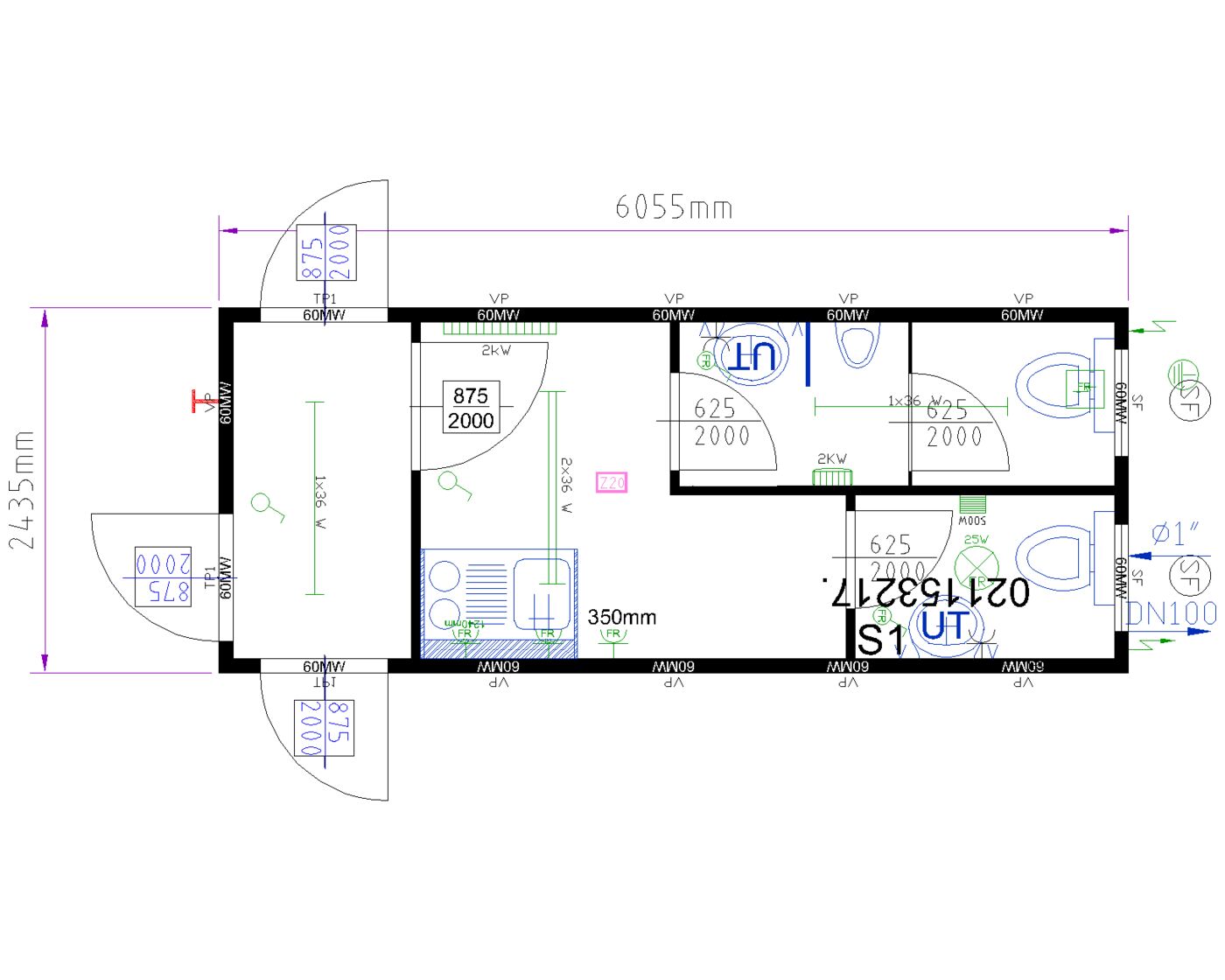 2x20' WC-Container