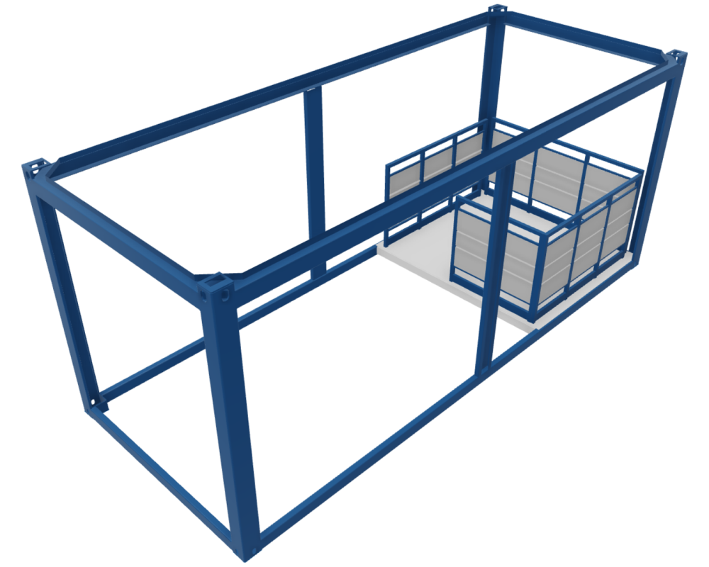 Außentreppencontainer 20' "CLASSIC", gebraucht 