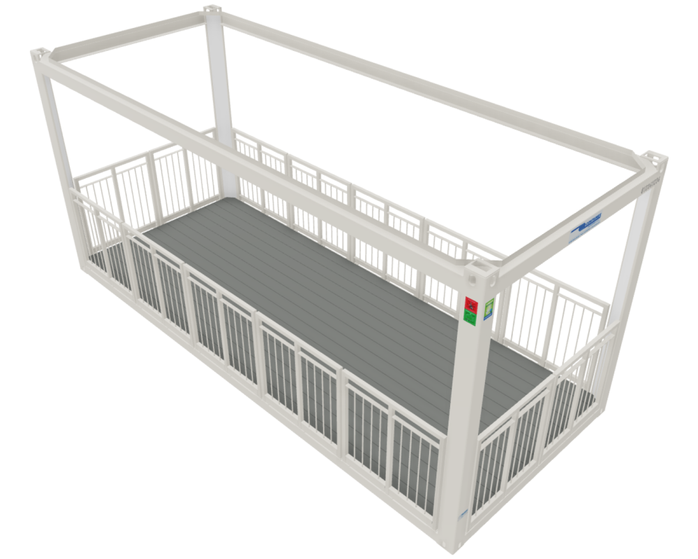 Terrassencontainer mit Dach 20'