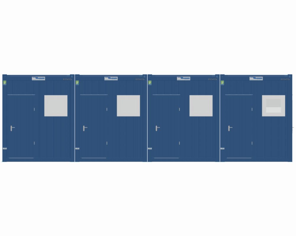 4x20' Gebrauchtcontaineranlage
