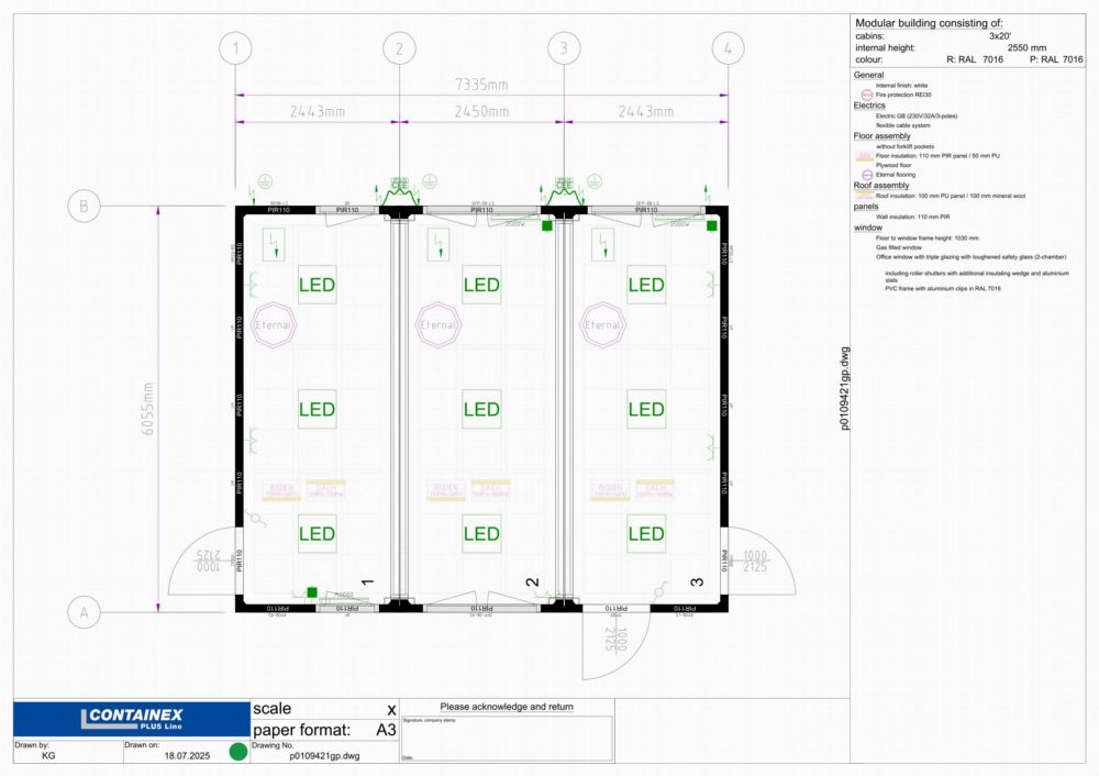 3x20' Containeranlage